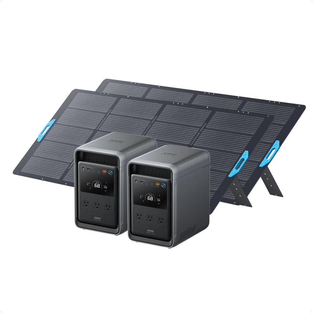 Anker 2× SOLIX S2000 + 2× 400W Portable Solar Panel