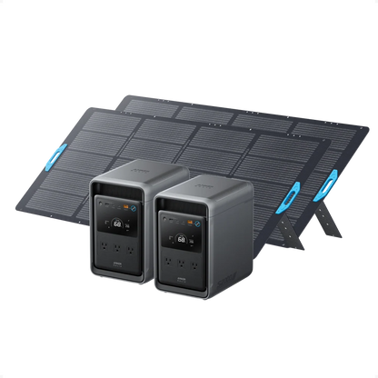 Anker 2× SOLIX S2000 + 2× 400W Portable Solar Panel