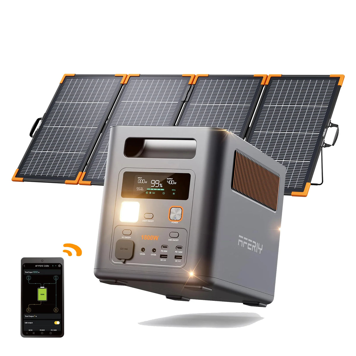 AFERIY Nomad1800 Pro P180 Pro 1800W Solar Generator Kit