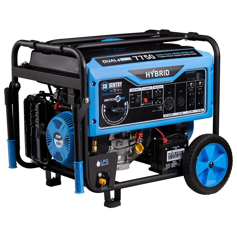 Pulsar 7,750 Watt Dual-Fuel Portable Generator with CO Sentry