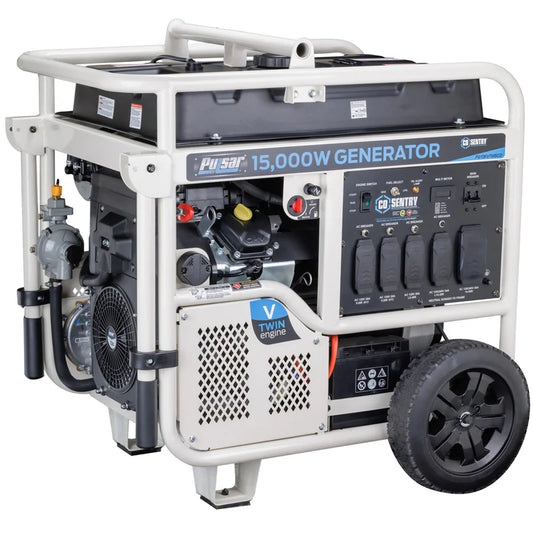 Pulsar 15,000 Watt Dual-Fuel Portable Generator with CO Sentry