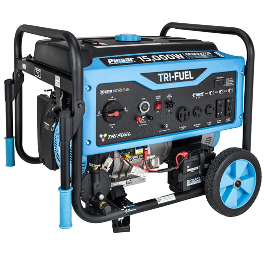 Pulsar 15,000 Watt Tri-Fuel Portable Generator with CO Sentry