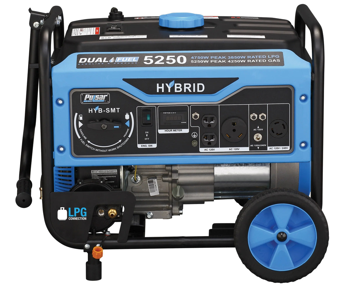 Pulsar 5,250 Watt Dual-Fuel Portable Generator