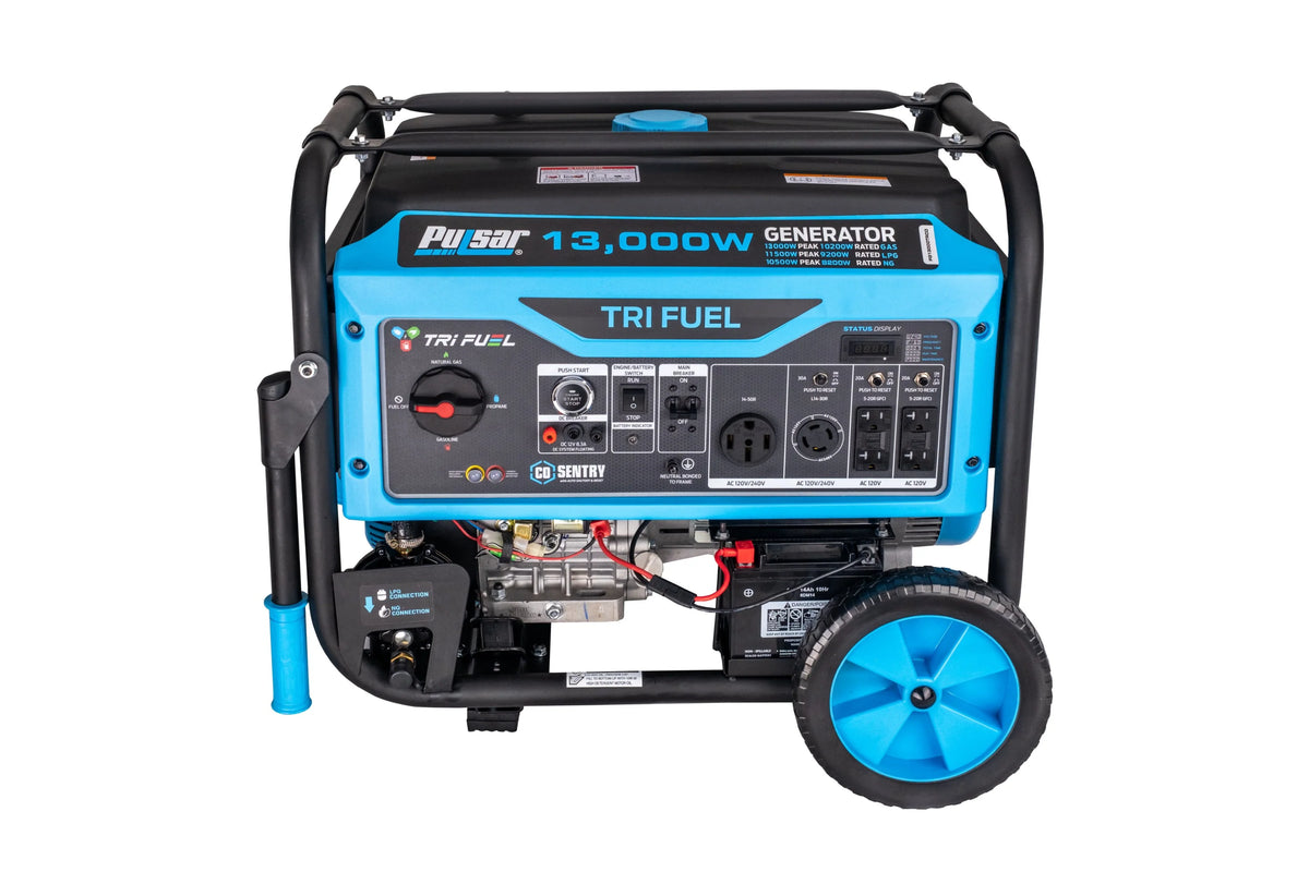 Pulsar 13,000 Watt Tri-Fuel Portable Generator with CO Sentry