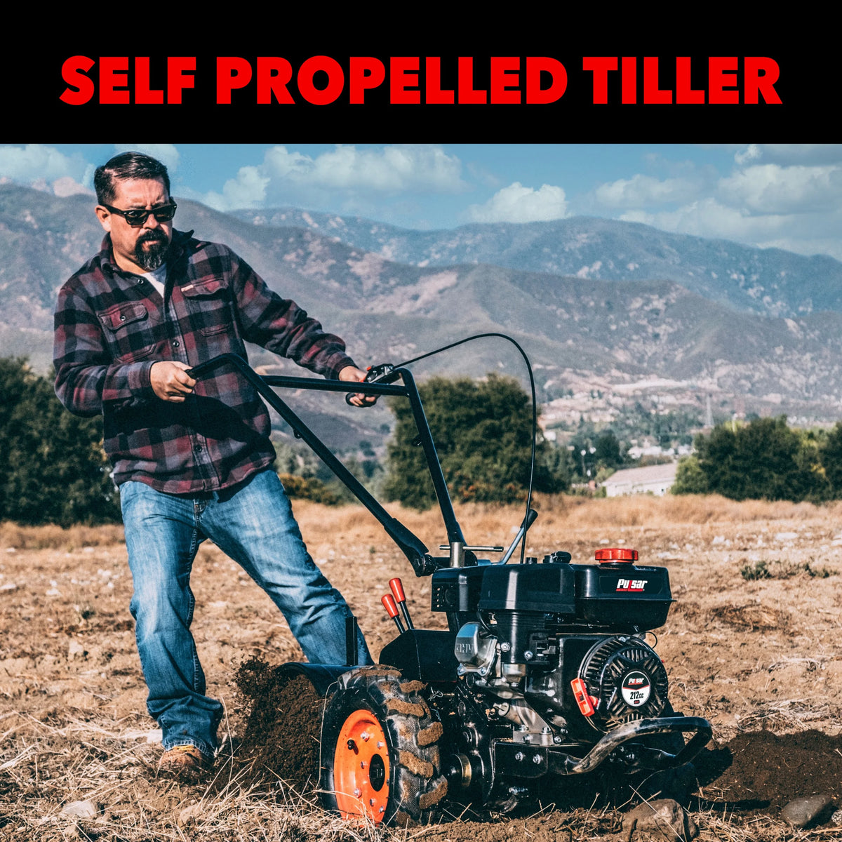 Pulsar 20 Inch Gasoline Powered Geared Rear Tine Tiller