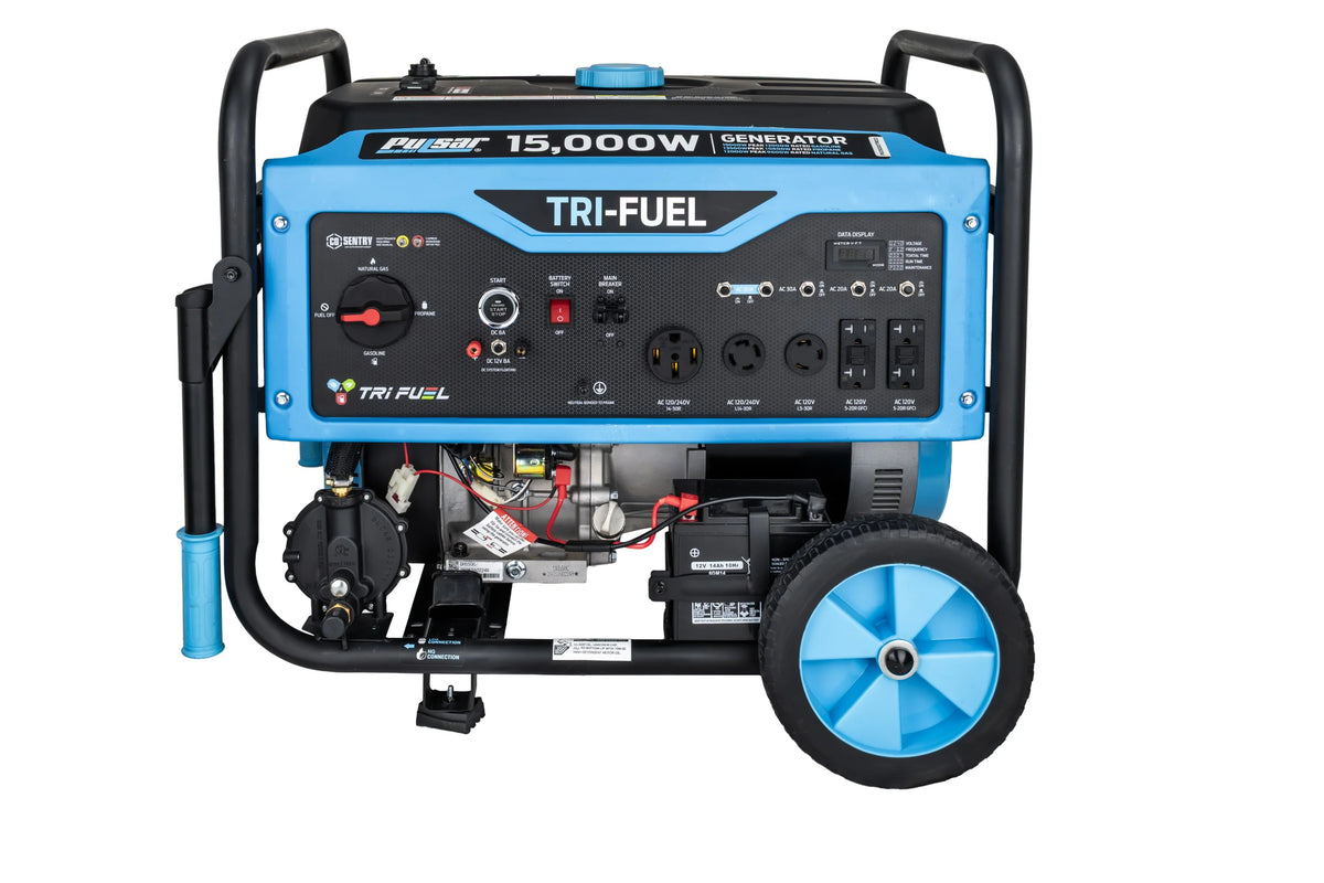 Pulsar 15,000 Watt Tri-Fuel Portable Generator with CO Sentry