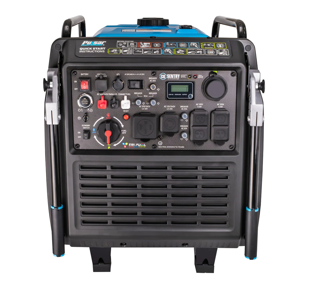 Pulsar 10,500 Watt Tri-Fuel Inverter Generator with CO Sentry PG105TiSRCO