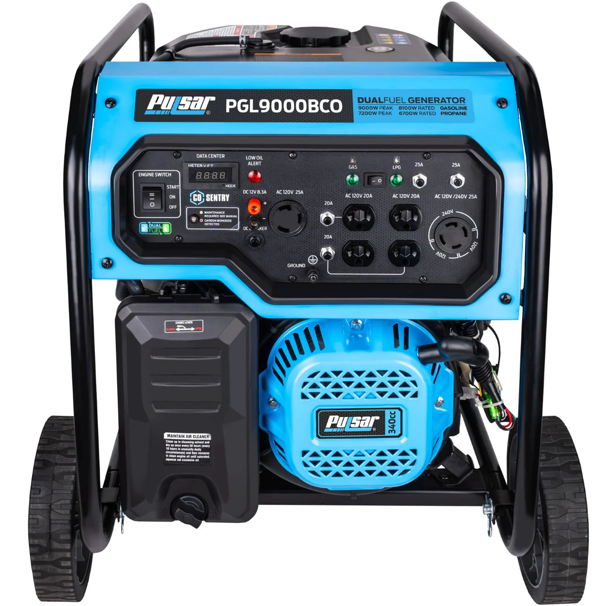 Pulsar 9,000 Watt Dual-Fuel Portable Generator with CO Sentry