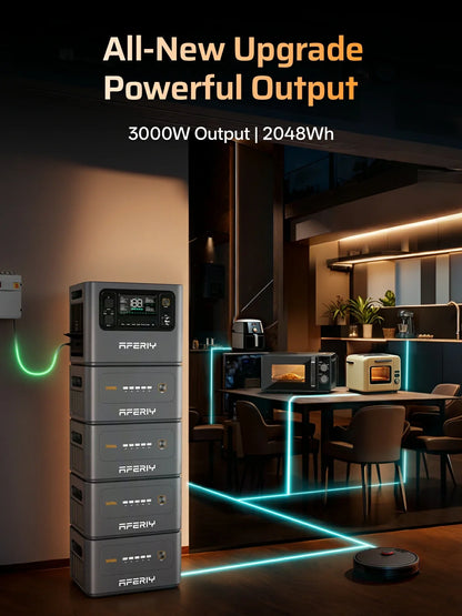AFERIY Haven3000 P300 Portable Power Station with Expandable Capacity 3000W 2048Wh