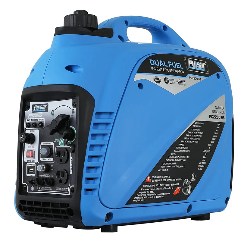 Pulsar 2,200 Watt Dual-Fuel Inverter Generator