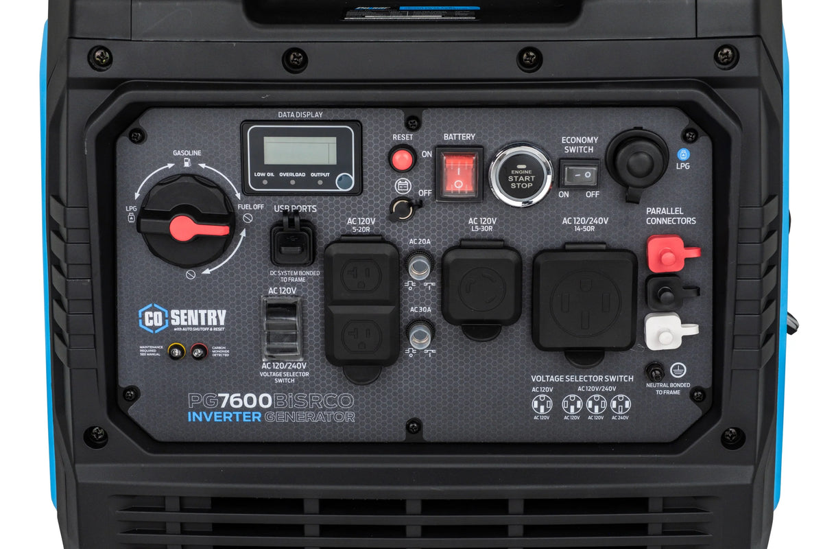 Pulsar 7,600 Watt Dual-Fuel Inverter Generator with CO Sentry