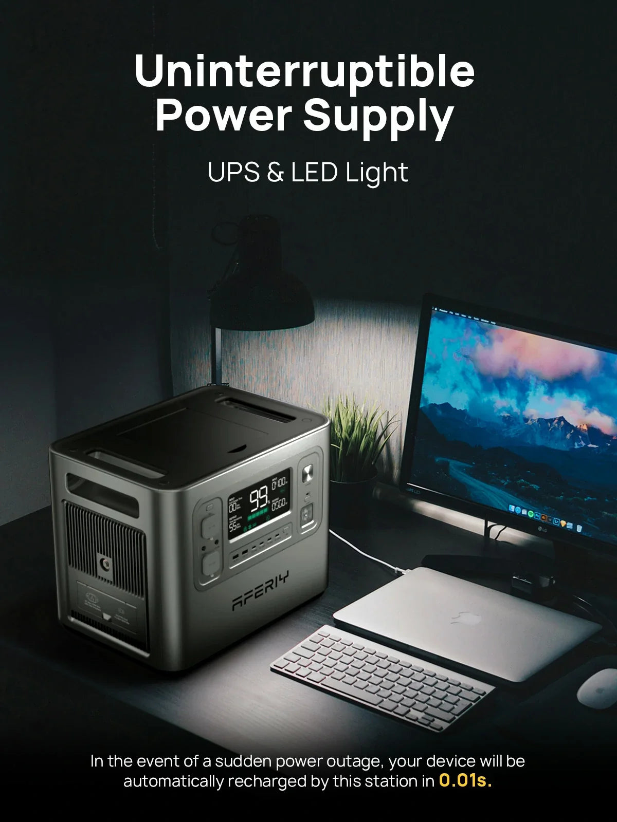 AFERIY Haven2400 P210 Portable Power Station 2400W 2048Wh Silver