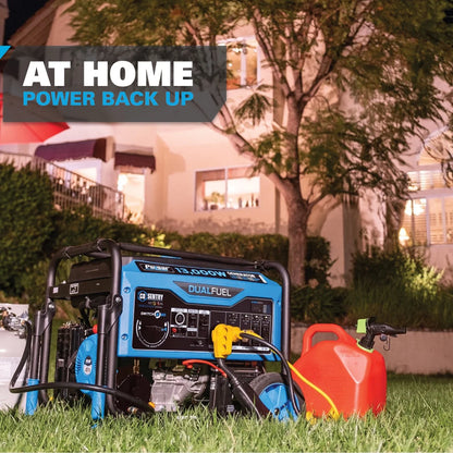 Pulsar 13,000 Watt Dual-Fuel Portable Generator with CO Sentry