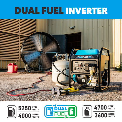 Pulsar 5,250 Watt Dual-Fuel Inverter Generator with CO Sentry