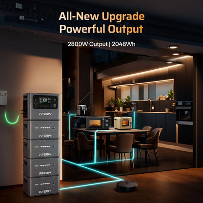 AFERIY 2048Wh Expansion Battery | Compatible with P300, P280 & P180 Pro Portable Power Stations