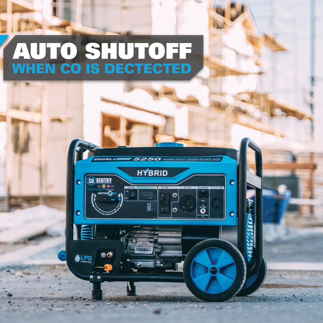 Pulsar 5,250 Watt Dual-Fuel Portable Generator with CO Sentry