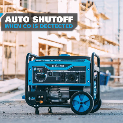 Pulsar 5,250 Watt Dual-Fuel Portable Generator with CO Sentry