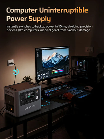 AFERIY Haven3000 P300 Portable Power Station with Expandable Capacity 3000W 2048Wh