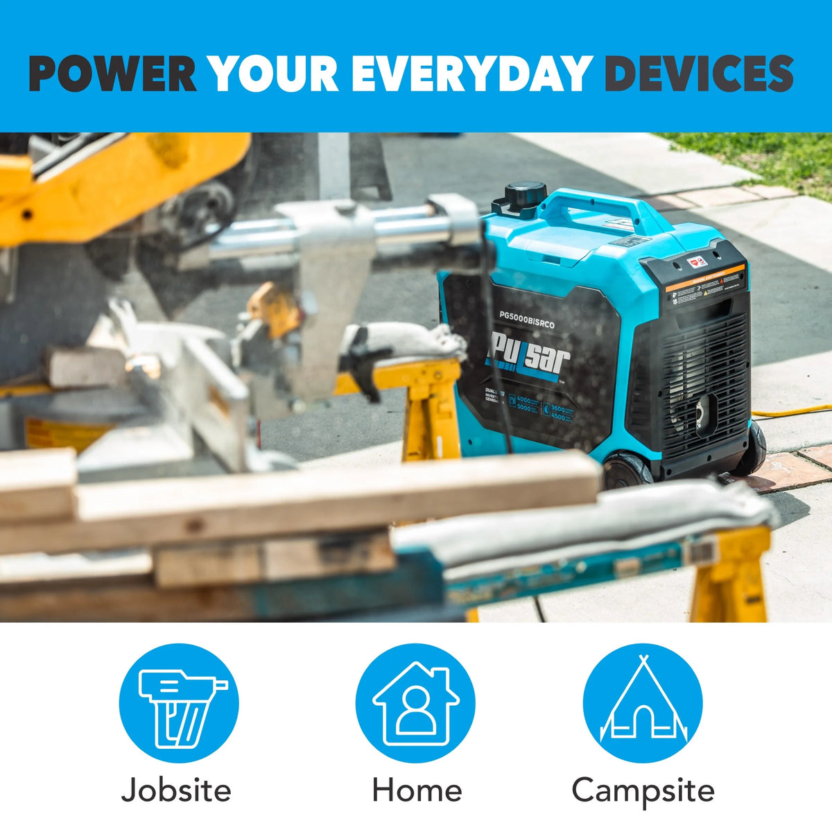 Pulsar 5,000 Watt Dual-Fuel Inverter Generator with CO Sentry