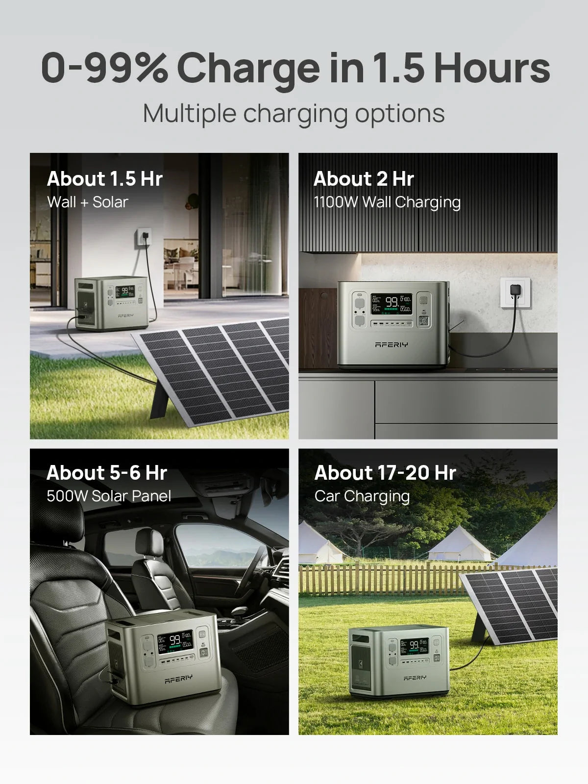 AFERIY Haven2400 P210 Portable Power Station 2400W 2048Wh Silver
