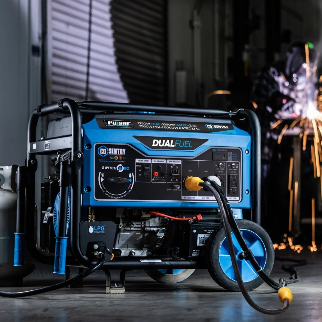 Pulsar 7,750 Watt Dual-Fuel Portable Generator with CO Sentry