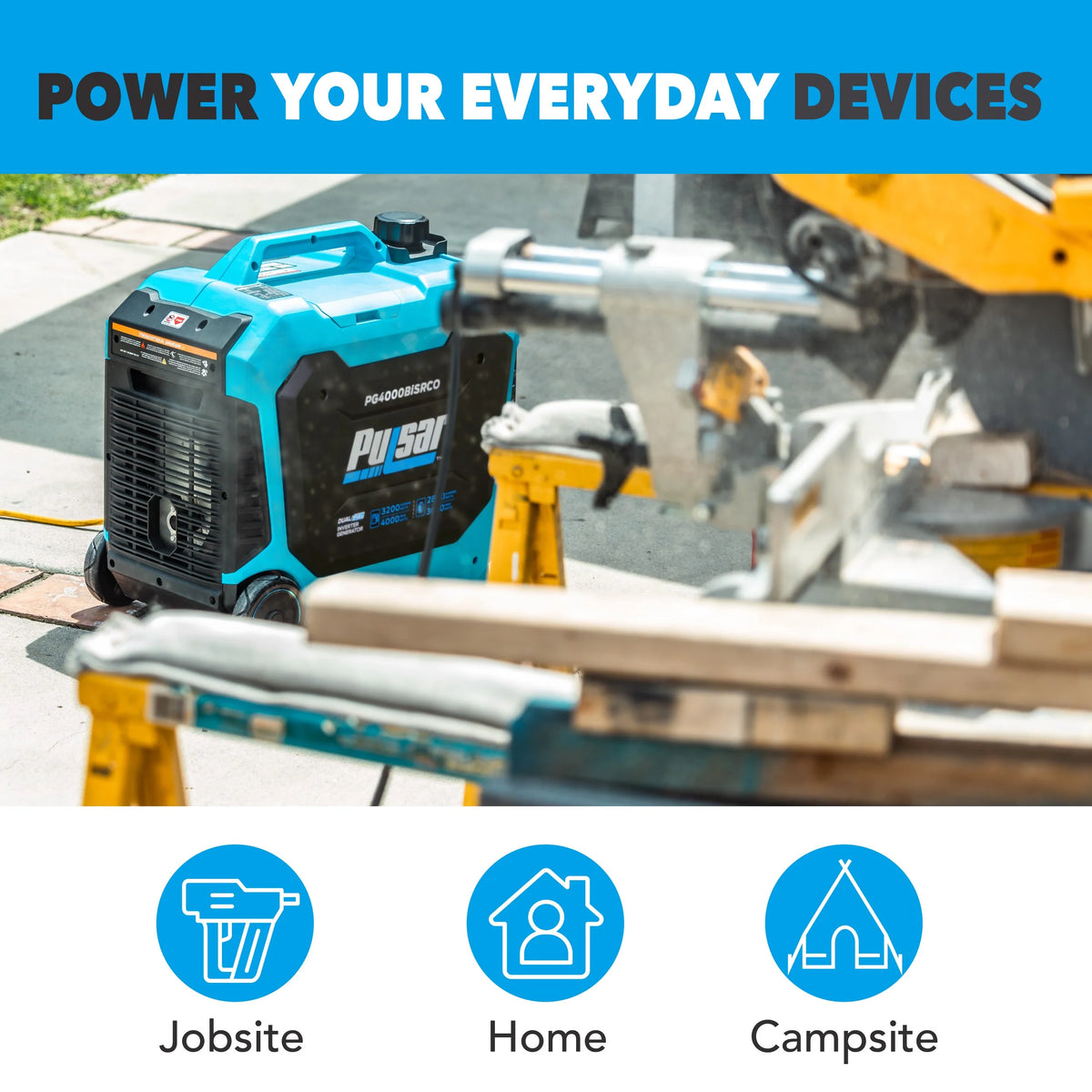 Pulsar 4,000 Watt Dual-Fuel Inverter Generator with CO Sentry