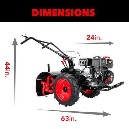 Pulsar 20 Inch Gasoline Powered Geared Rear Tine Tiller
