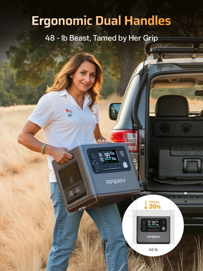 AFERIY Haven3000 P300 Portable Power Station with Expandable Capacity 3000W 2048Wh