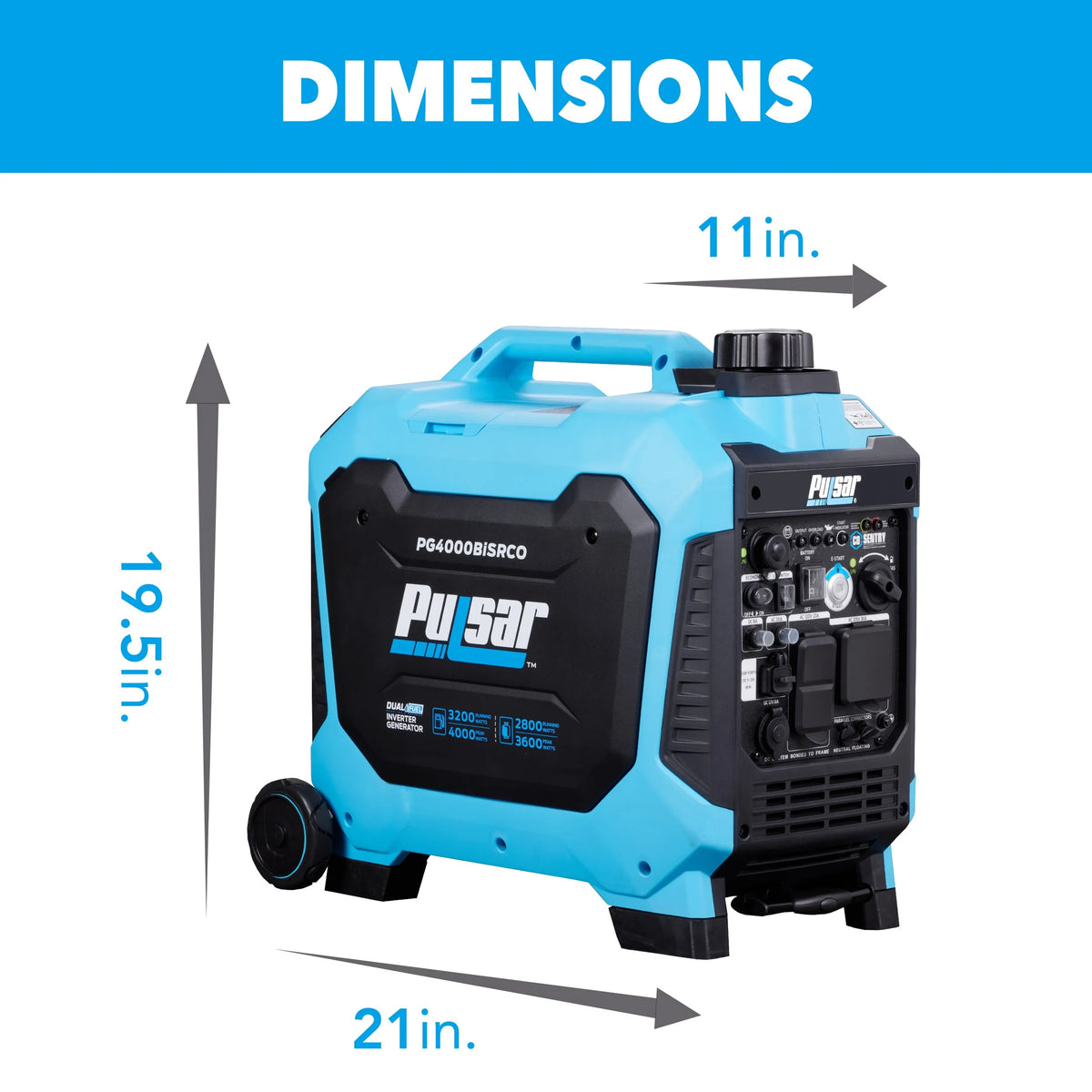 Pulsar 4,000 Watt Dual-Fuel Inverter Generator with CO Sentry