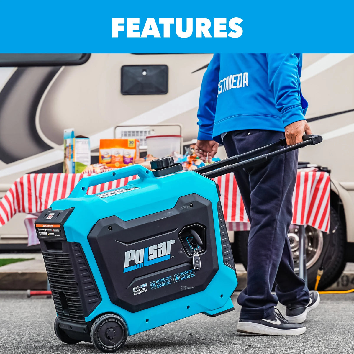 Pulsar 5,000 Watt Dual-Fuel Inverter Generator with CO Sentry